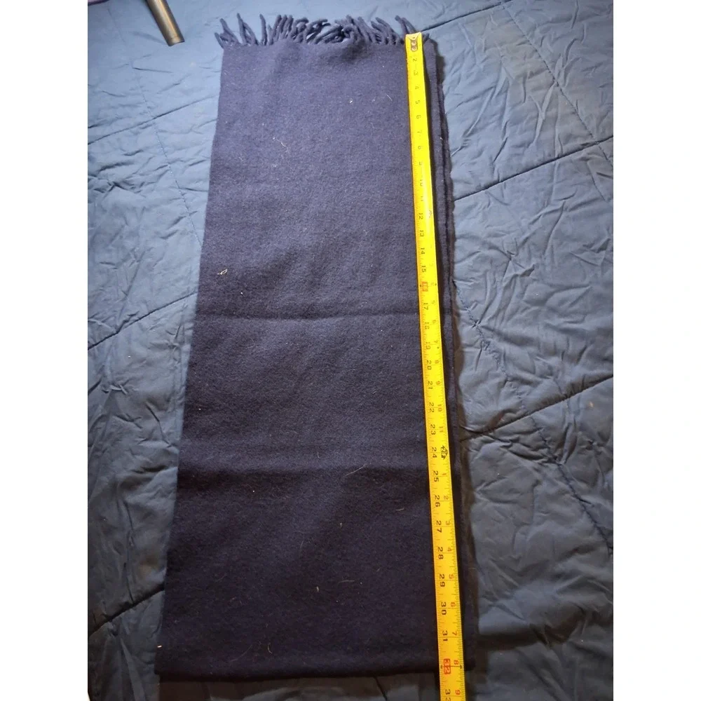 Scots Regal Pure New Lambswool Navy Fringed Scarf‎ 66